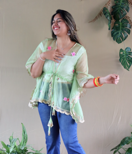 MULTI WEAR ORGANZA KAFTAN JACKET